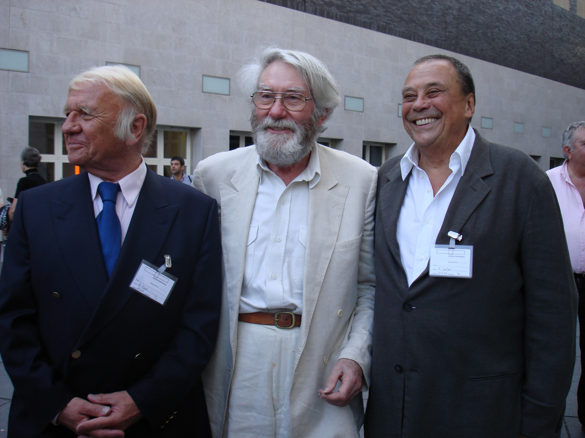 Heinz Mack, Otto Piene und Günther Uecker bei der Gründungsveranstaltung der ZERO foundation, Düsseldorf, 2008; Foto: Anna Lenz