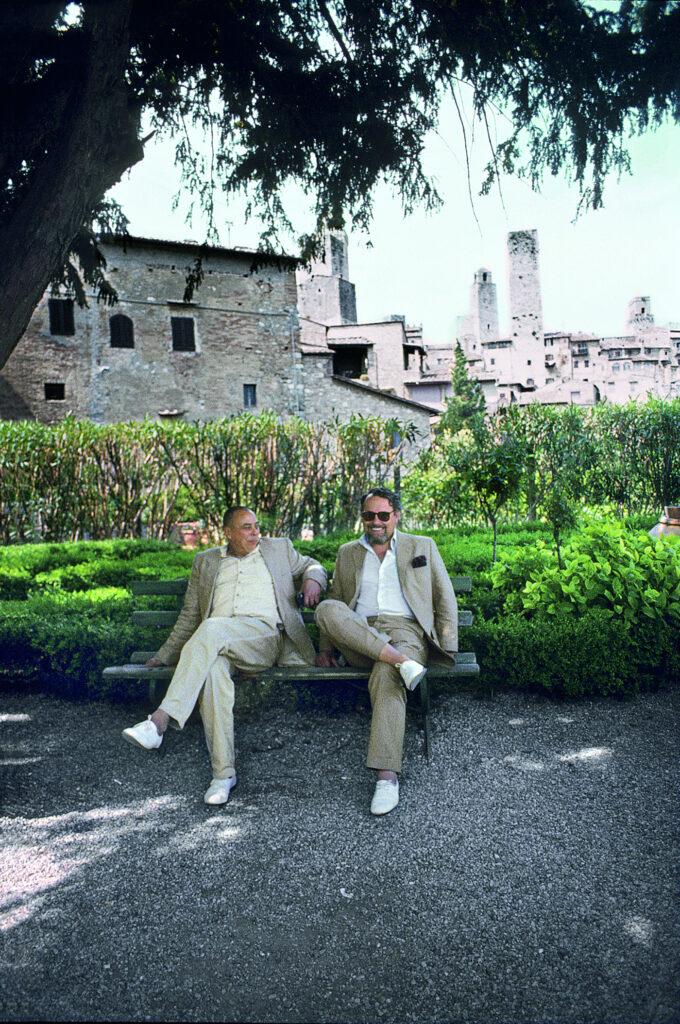 Günther Uecker und Gerhard Lenz auf Reisen zur Bucht von Baiae, Golf von Neapel, 1982; Foto: Anna Lenz