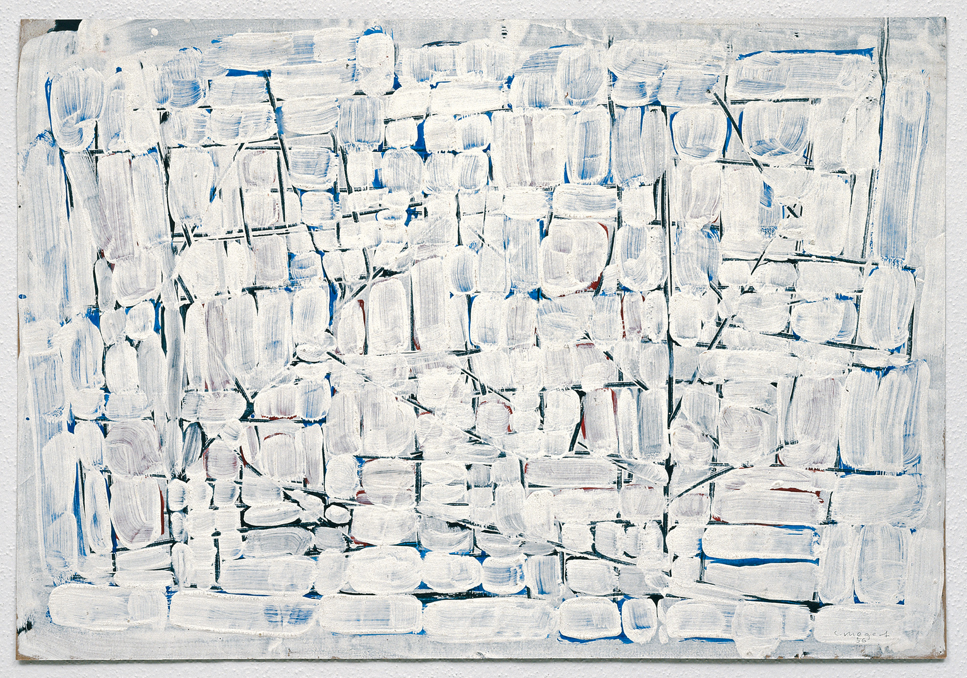 Christian Megert, Ohne Titel (Farbstudie) 1956, Gouache auf Karton, 51 x 73 cm | © Bildrecht, Wien 2024Foto: Philipp Schönborn, München